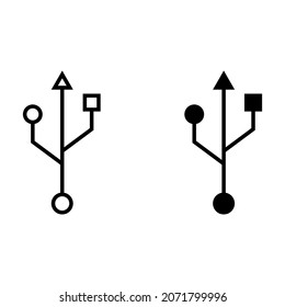 Icono de Usb para aplicaciones y sitios web