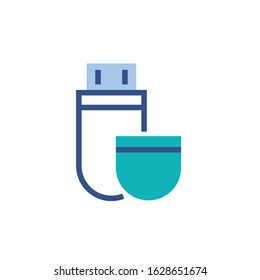 Usb icon design, Digital technology communication social media internet web and device theme Vector illustration