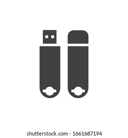 USB icon design. Flash Drive icon symbol isolated on white background. vector illustration