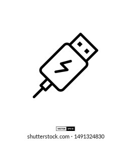 usb icon, design inspiration vector template for interface and any purpose
