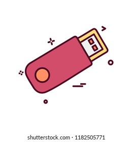 USB icon design vector