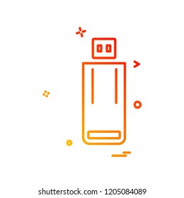 USB icon design vector