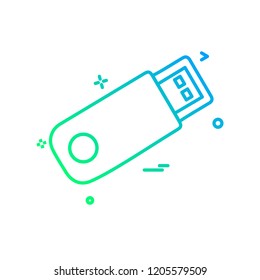 USB icon design vector