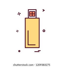 Usb icon design vector