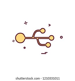 Usb icon design vector