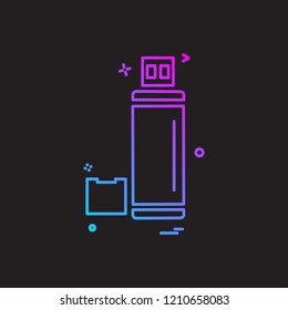 Usb icon design vector
