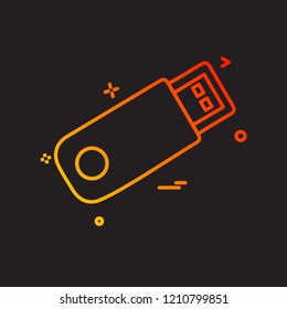 USB icon design vector