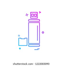 Usb icon design vector