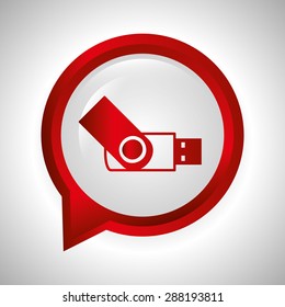 usb icon design, vector illustration eps10 graphic 