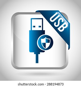 usb icon design, vector illustration eps10 graphic 