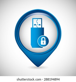 usb icon design, vector illustration eps10 graphic 