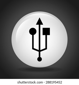 usb icon design, vector illustration eps10 graphic 