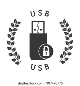 usb icon design, vector illustration eps10 graphic 