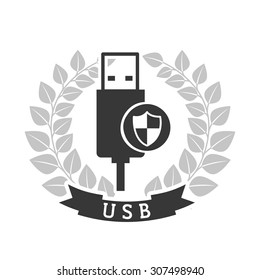 usb icon design, vector illustration eps10 graphic 