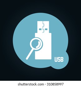 usb icon design, vector illustration eps10 graphic 