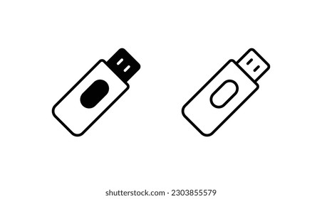 Diseño de iconos Usb con ilustración de fondo blanco