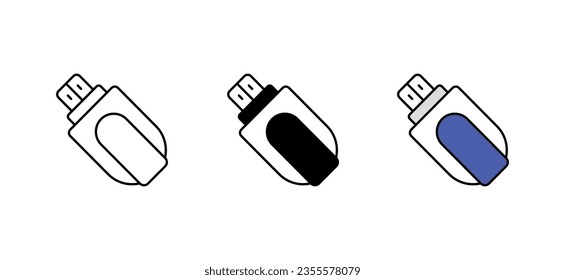 USB icon design with white background stock illustration