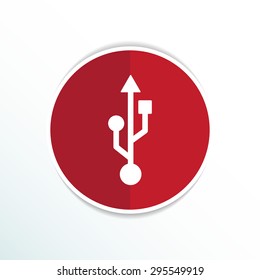 usb icon file compartment hardware vector symbol.