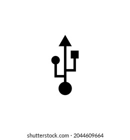 Usb-Symbol. Flash-Disk-Zeichen und -Symbol. Schild mit Flash-Laufwerk.
