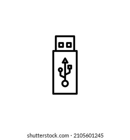 Icono Usb. Signo y símbolo del disco flash. signo de unidad flash.