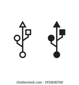 Usb icon. flash drive sign