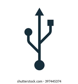 usb icon flash drive sign on white background
