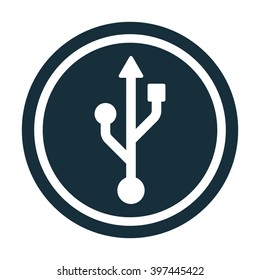usb icon flash drive sign on white background