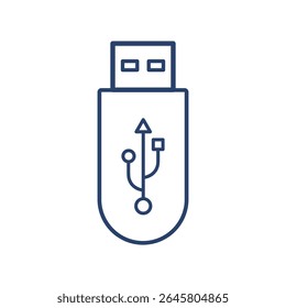 ícone USB, ícone de unidade flash vetor de símbolo.
