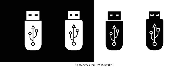 ícone USB, ícone de unidade flash vetor de símbolo.
