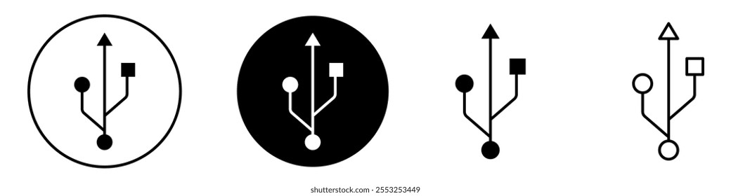 Icono del USB, memoria USB. Vector. EPS 10