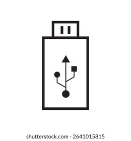 USB icon. usb flash drive vector illustration. Flash disk sign and symbol. USB icon on white background