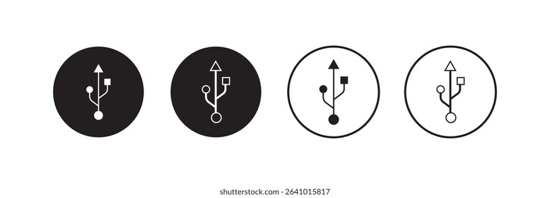 USB icon. usb flash drive vector illustration. Flash disk sign and symbol. USB icon on white background