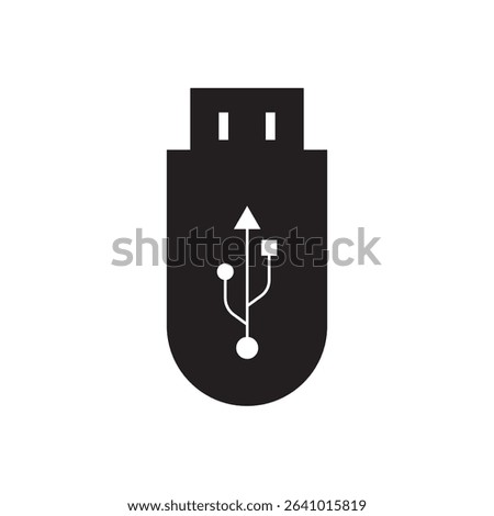 USB icon. usb flash drive vector illustration. Flash disk sign and symbol. USB icon on white background