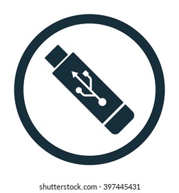usb icon flash on white background