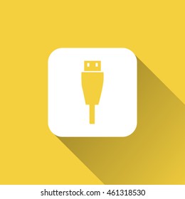 usb icon. flat design