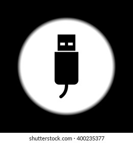 usb icon. Flat design style eps 10