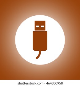 usb icon. Flat design style eps 10