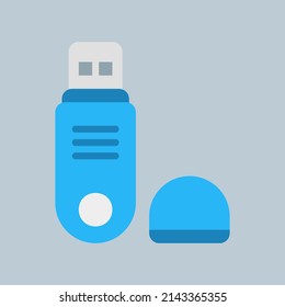 Usb icon in flat style, use for website mobile app presentation