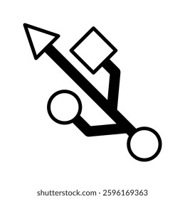 usb icon flat vecktor trendy popular simple