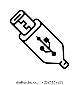 usb icon flat vecktor trendy popular simple