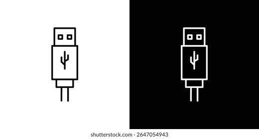 Ícone USB. ícone do vetor Design Gráfico. Ícones Ui Ux