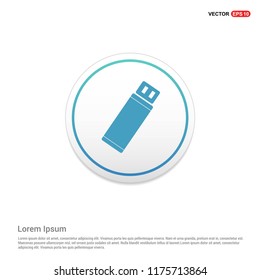USB Icon Hexa White Background icon template - Free vector icon