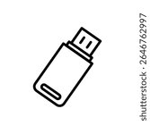 USB icon illustrating data storage, device access, digital connectivity, backup management, and portable memory tools for technology interfaces.