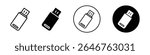 USB icon illustrating data storage, device access, digital connectivity, backup management, and portable memory tools for technology interfaces.