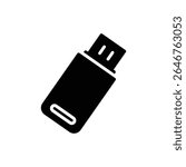 USB icon illustrating data storage, device access, digital connectivity, backup management, and portable memory tools for technology interfaces.
