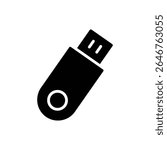 USB icon illustrating data storage, device access, digital connectivity, backup management, and portable memory tools for technology interfaces.