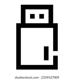 Icono Usb. Concepto de tecnología de Internet. Icono en el estilo de línea