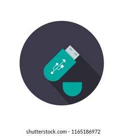 Usb icon isolated on white background. Trendy usb icon in flat style. Template for app, ui, logo and web site. Vector illustration, EPS 10