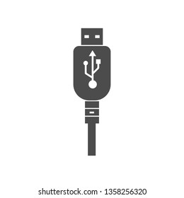 Usb Icon isolated on white background. Vector illustration.