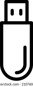 USB-Symbol einzeln auf weißem Hintergrund. Vektorgrafik. EPS10. Vektorsymbol für Website-Design und App